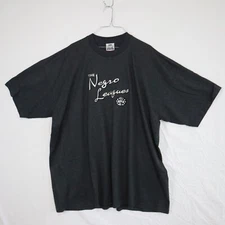 Vtg Negro Leagues T-Shirt Mens 3XL Pro Club Crew Neck Tee Gray Short Sleeve USA