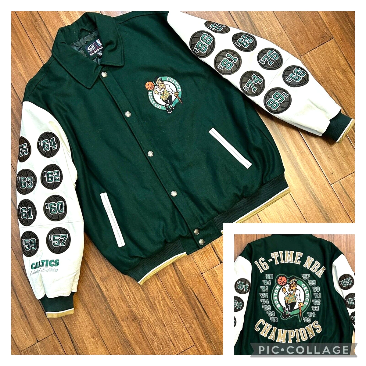 Boston celtics hotsell leather jacket