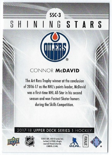 2017/18 Upper Deck Shining Stars Centers Red card # SSC-3 of Connor McDavid - Bild 2 von 2