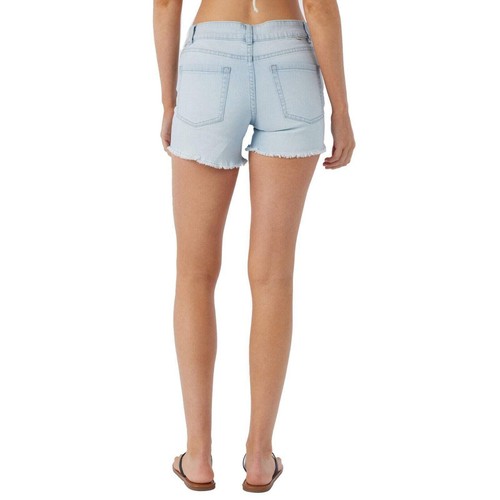 Pantalones cortos para mujer O'Neill Cody Denim Light Destruction 4" (elige color/talla) nuevos con etiquetas - Imagen 7 de 17