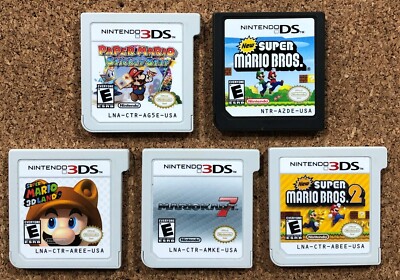 Nintendo DS Authentic Super Paper Mario Kart Bros 3D Land Game Cartridge  Only