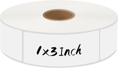 1000 Freezer Labels, 1 x 3 Inch Removable Food Labels, White