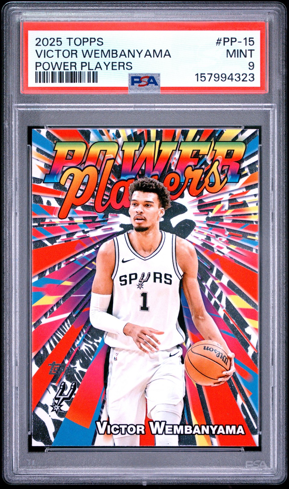 2025 TOPPS POWER PLAYERS #PP-15 VICTOR WEMBANYAMA PSA 9