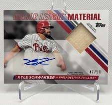 2024 Topps Series 1 Major League Material Auto Gold Kyle Schwarber #MLM-KS 47/50
