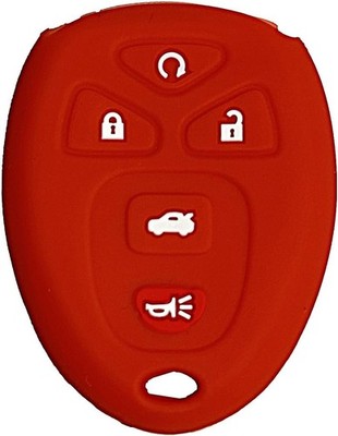 Key Fob Cover: 5 Buttons Silicone Remote Case Protector Fit for 5 B Color: Red