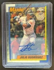 2025 Topps Update Julio Rodriguez Silver Pack 1990 Chrome Auto SuperFractor #1/1