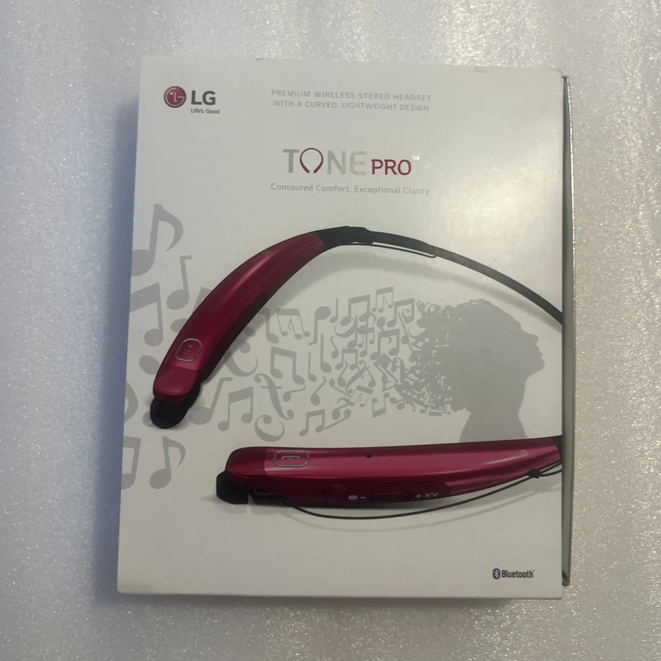 LG Tone Pro HBS-770 Bluetooth Wireless Stereo Headset - Red - Image 4 of 4
