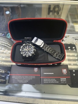 Luminox Mens Watch Battery 3080 Color Mark Series 3083 Black Green