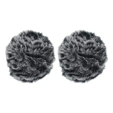 35yds Faux Fur Yarn, 2 Skeins 50g 0.6"OD Fuzzy Yarn Fluffy Yarn, Night Black