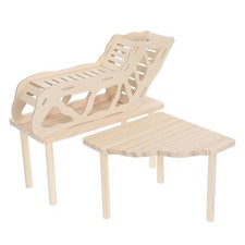 Wooden Hamster Climbing Platform with Tunnel Ladder Khaki Small Pet Toy