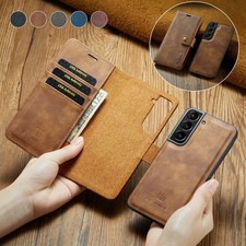 For Samsung S25 S24 FE S23 S22 S21 20 Ultra Case Removeable Wallet Leather Cover