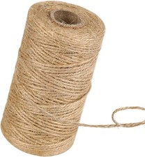 328 feet Jute Twine 3ply 2mm Diameter Burlap Ribbon Gardening String Natural
