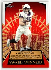 Max Duggan 2023 Leaf Draft Red TCU Horned Frogs #16