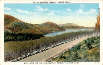 ACADIA NATIONAL PARK, MT. DESERT ISLAND, EAGLE LAKE, CAD Postcard