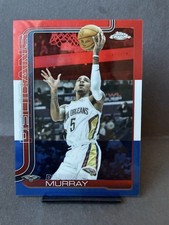 2025-26 Topps Chrome Basketball Dejounte Murray #186 Red White Blue Refractor