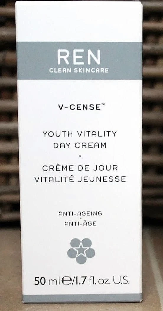 REN Clean Skincare V-Cense Youth Vitality Anti Ageing Day Cream, 1.7 fl oz NIB