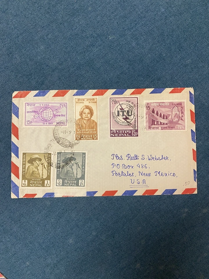 Nepal a Nuevo México, 28 sellos en 4 sobres, años 60’s Foto 3 de 4
