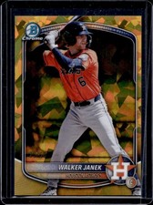 2025 Bowman Draft Sapphire Walker Janek Chrome Gold Refractor #/50 Astros