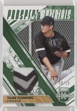 2019 Panini Elite Extra Edition Prospect Materials Emerald 8/10 Dane Dunning fm0