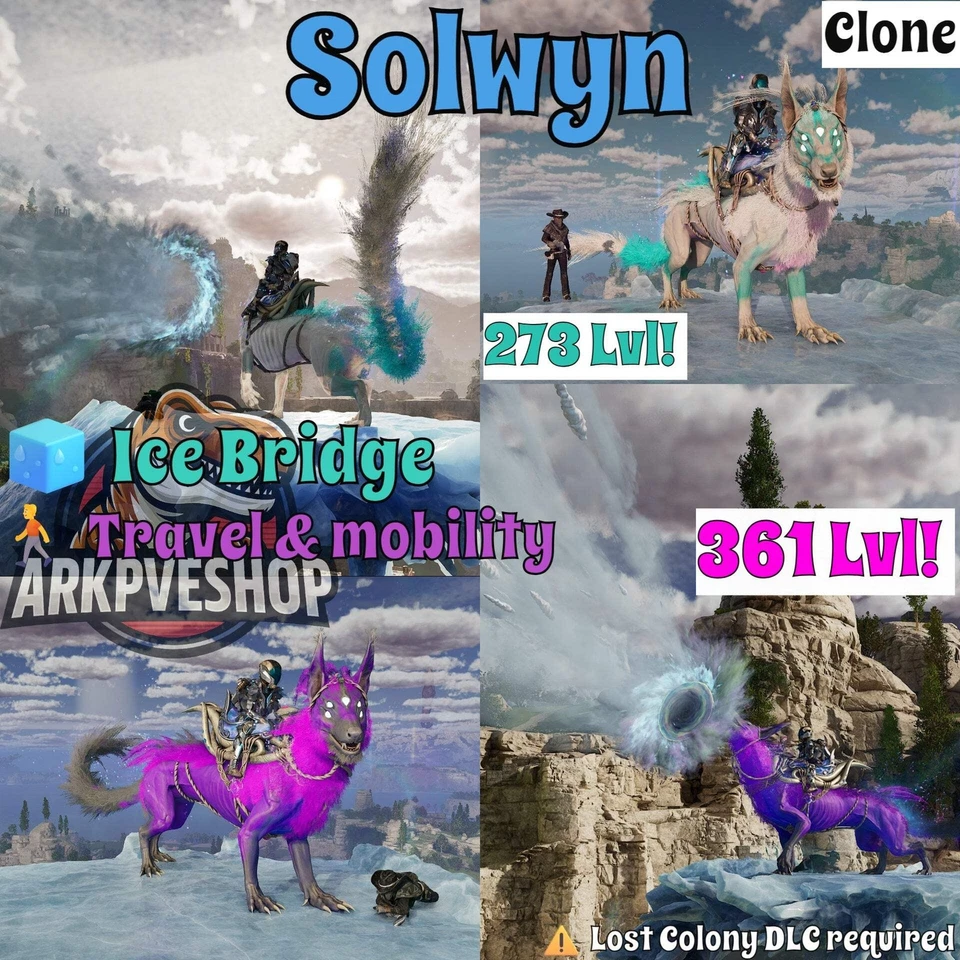 Solwyn High Lvl Clone ASA PVE 🦖ARK Sopravvivenza Ascesa