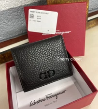 Salvatore Ferragamo Gancini Coin Pouch Authentic New with Tag and Box