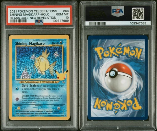 PSA 10 💎Shining Magikarp 66/64 SWSH Pokemon Celebrations 25th Anniversary RARE