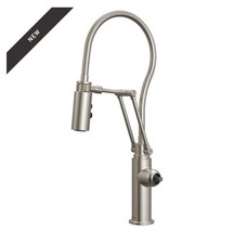 Brizo ODIN Articulating Kitchen Faucet with Finished Hose, Less Handle STAINLESS