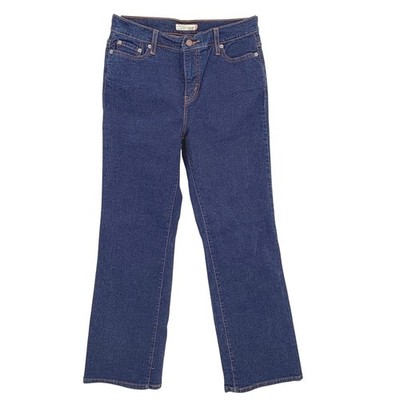 Levis 512 Perfectly Slimming Women Bootcut Jeans Dark Wash Denim Sz 12 Casual
