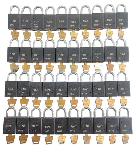 LOT OF 40 AMERICAN LOCK A1105BLK Anodized Aluminum Safety Padlock Lockout Tagout