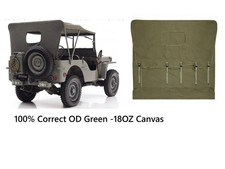 Summer Soft Top For Willys Jeep MB Ford GPW G-503-Correct OD Green Canvas A3216