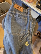 Vintage Y2K Rocawear Jeans Youth Size 10 Dark Wash Denim Wide Baggy Logo