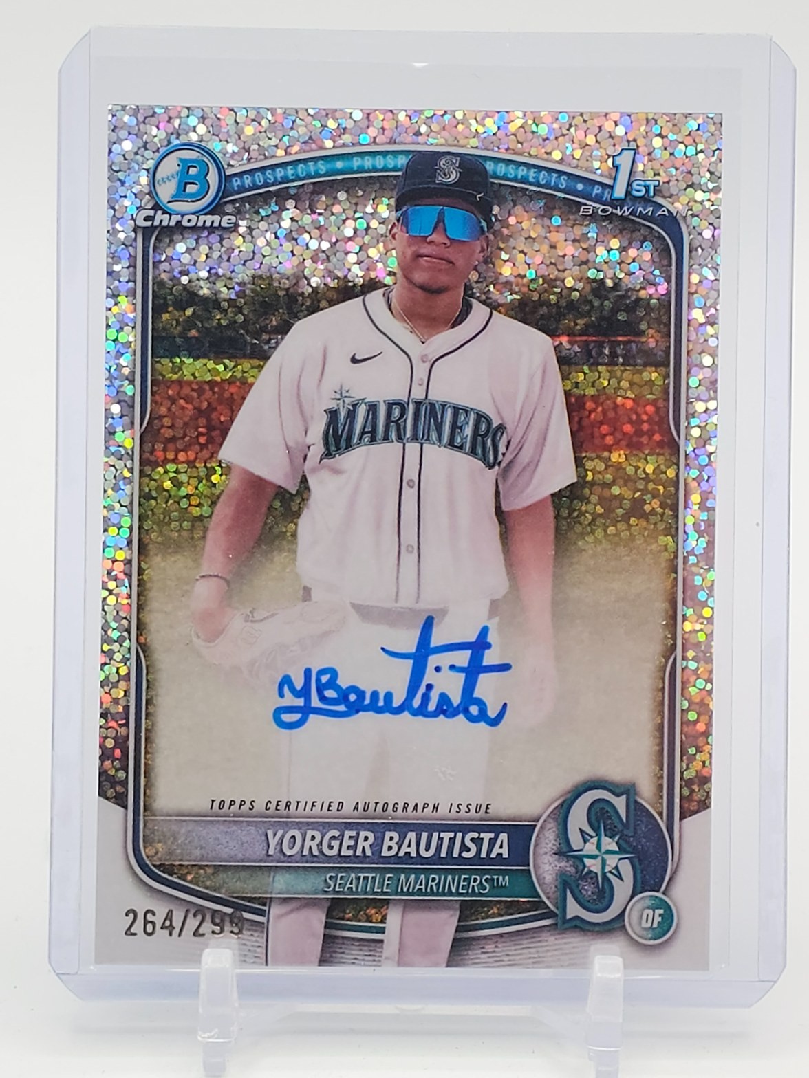 YORGER BAUTISTA 2025 BOWMAN CHROME 1ST SPECKLE AUTO ROOKIE /299 #CPA-YB Q0927