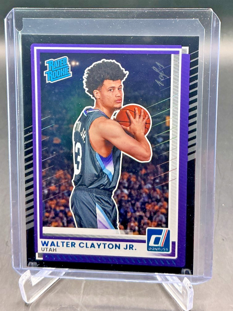 2025/26 Panini Donruss Rated Rookie WALTER CLAYTON JR Black 1/1 #12 view 1