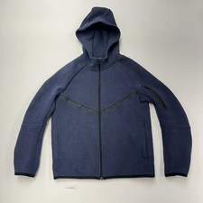 Nike Sportswear Tech Fleece Full Zip Hoodie Boys XL Blue Zip Pocket HV5867 Youth