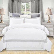 Glenmont Embroidered Duvet Cover Set, Long-Staple Cotton, Full/Queen