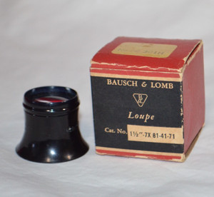 Vintage Bausch & Lomb Loupe Magnifier 1 1/2"-7X 81-41-71 No 22 301H w/Box
