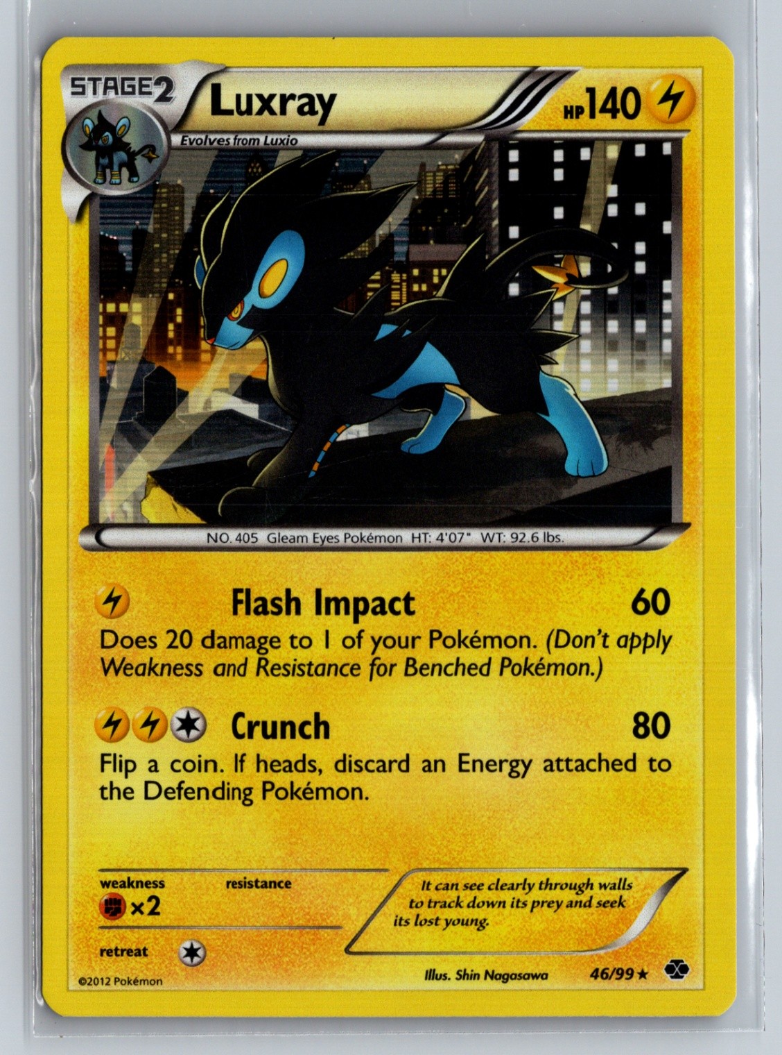 Luxray Holo Rare Next Destinies 46/99 LP