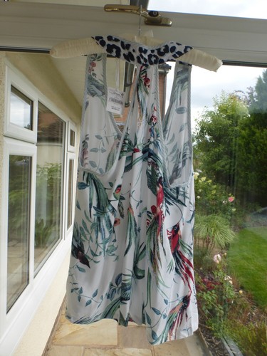 Next Women’s Tropical Bird Racer Back Vest Top UK 12 - Picture 6 of 10