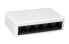 Switch Ethernet 5 porte, velocità 10/100Mbps, ideale per reti locali e espansion