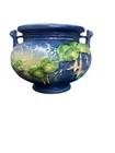 ROSEVILLE USA BLUE FUCHSIA ART POTTERY PLANT POT FLOWER VASE