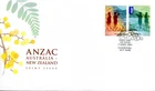 2015 ANZAC Australia-New Zealand Joint Issue - FDC Gummed stamps