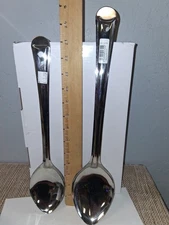 Stainless Steel Ladle Pan shape/daal server set of 2- 13.5 and 15 Inch  length