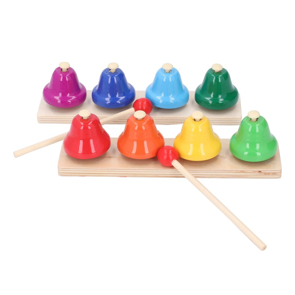 Desk Bells For Kids Bell Percussion Instrument 8 Notes Colorful Music ...
