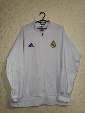 Rare Real Madrid Training 2015-2016 Jacket Size L Adidas Mens White