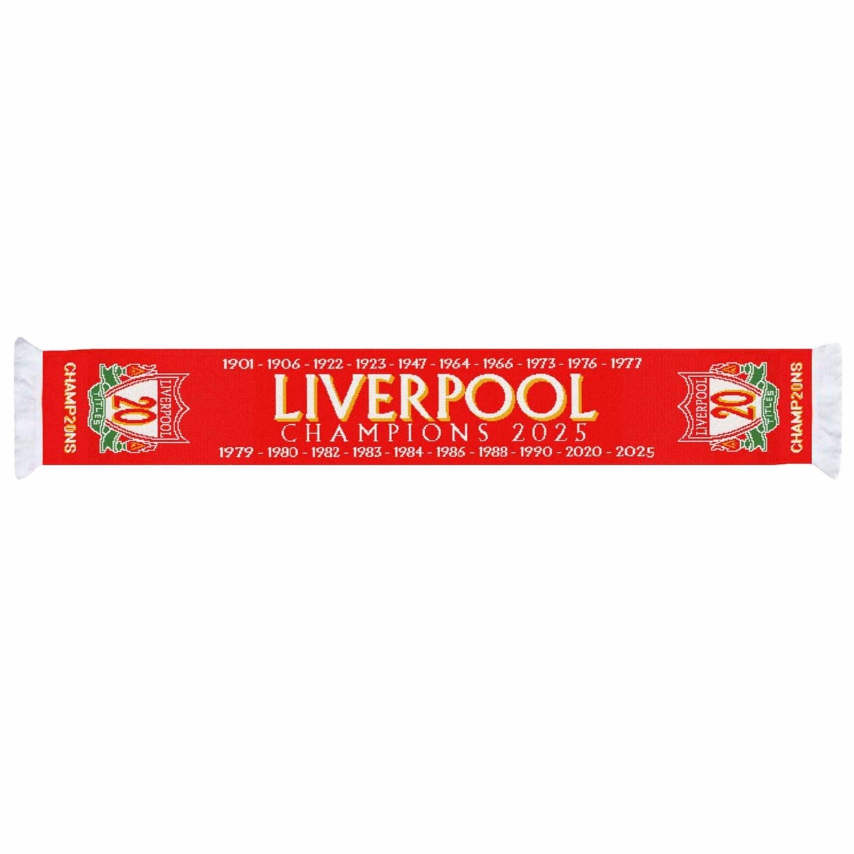 New Liverpool 2025 League Champions Fans Scarf Liverpool Premier