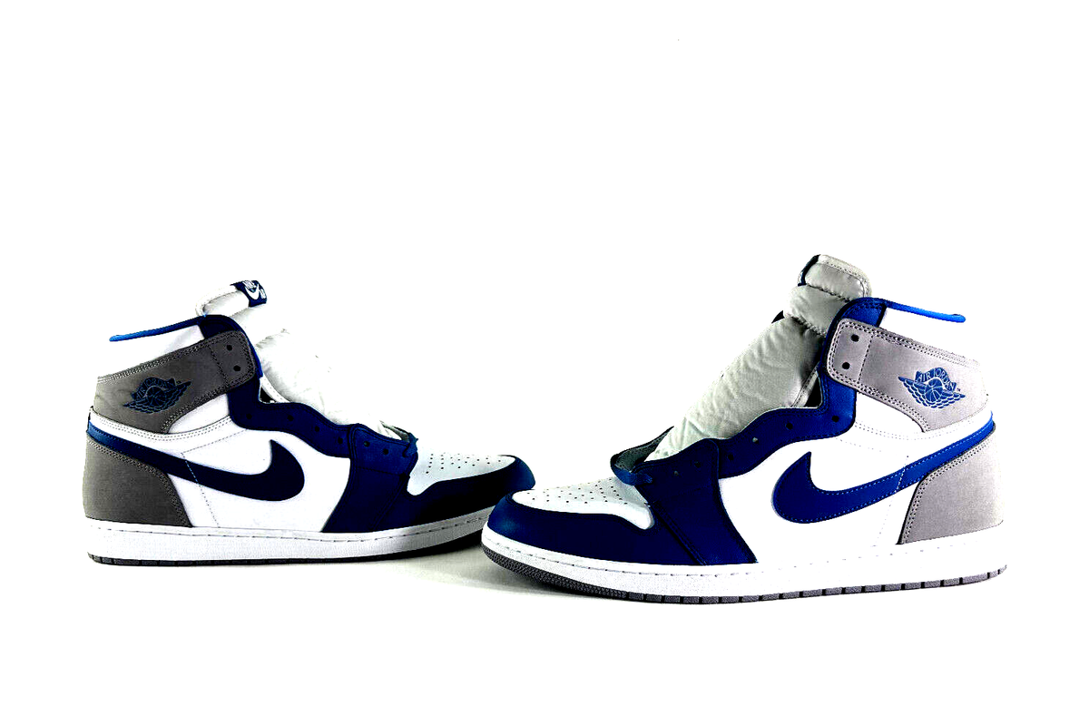 Nike Air Jordan 1 Retro High OG True Blue White Shoes Men's Nike Air Jordan 1 Retro High OG True Blue White Shoes Men's