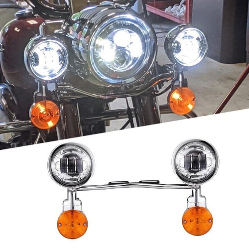 Passing Turn Signal Fog Light Bar For Kawasaki VN Vulcan 500 750 800 900 1700 - Picture 4 of 11