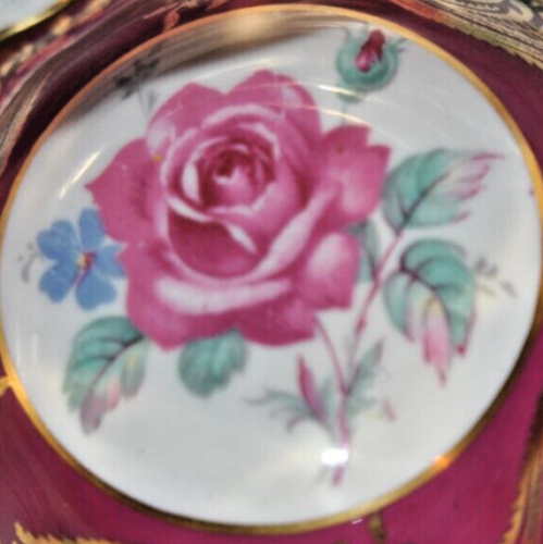 Stunning Rare, Paragon with Large Pink Cabbage Roses, Bone China Teacup & Saucer - Picture 5 of 10