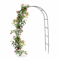 Rosenbogen Torbogen Rankenbogen Rosenspalier Rankhilfe Rosenhilfe Metall Schwarz