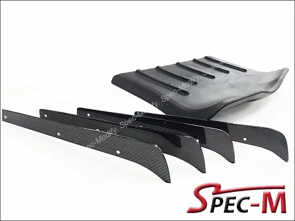 Difusor adicional de parachoques trasero negro sin pintar estilo AG para 2015+ LEXUS RCF RC-F CF Foto 2 de 2